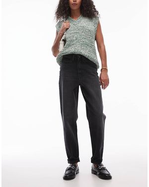 TOPSHOP Original Mom High Rise Jean - Black