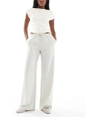 Daisy Street Linen Blend Mid Rise Trousers - White