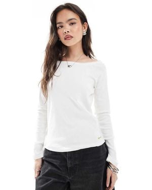 Superdry Bardot Off Shoulder Top - White
