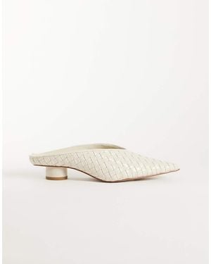 JW PEI Mules Trenzadas De Punta Afilada En-Neutro