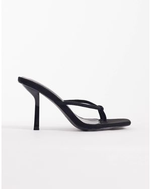 SIMMI Simmi london wide fit – asra – mules-sandaletten aus em wildlederimitat - Schwarz