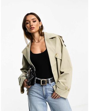 NA-KD X Josefine Hj Short Trench Coat - White