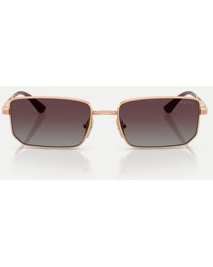 Vogue Irregular Polarised Sunglasses With Lens - White