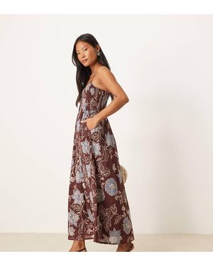 Nobody's Child Petite Tamara Strappy Midi Dress - Brown