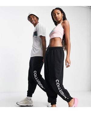 Collusion Unisex Logo jogger - Black