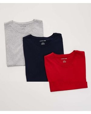 Lacoste 3 Pack T-shirts - Red