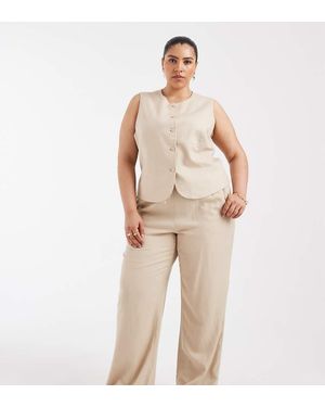 ONLY Linen Blend Trousers Co-ord - Natural