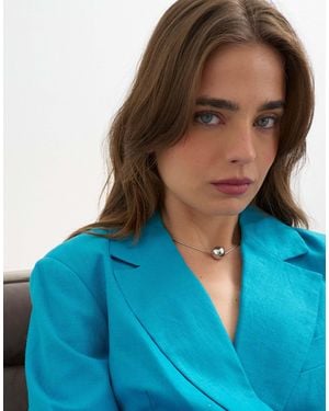 TOPSHOP Dolly Waterproof Necklace With Ball - Blue