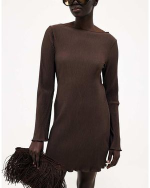 NA-KD Pleated Mini Dress - Black