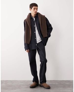 ASOS COLLECTIVE – ac-b-253 signature – gerade geschnittene jeans aus raw denim - Blau