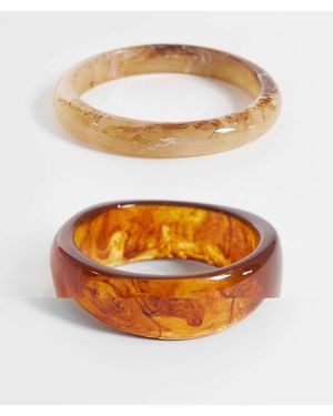 ONLY 2-pack Resin Bangles - Orange