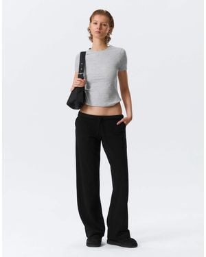 Weekday Low Waisted Wide Leg sweatpants - White