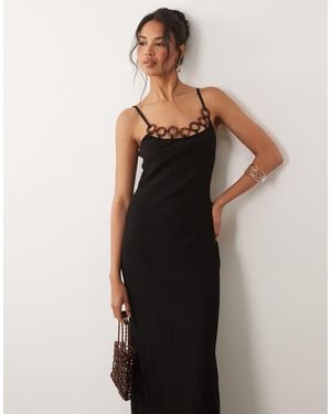 Never Fully Dressed – sapna – maxi-trägerkleid - Schwarz
