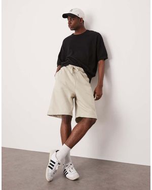 ASOS Oversized Short Van Premium 400Gsm Zware Stof - Naturel