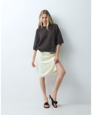 & Other Stories Relaxed Knitted Short Sleeve T-shirt - Brown