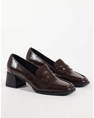 ASOS Speed Mid Heeled Loafers - Multicolour