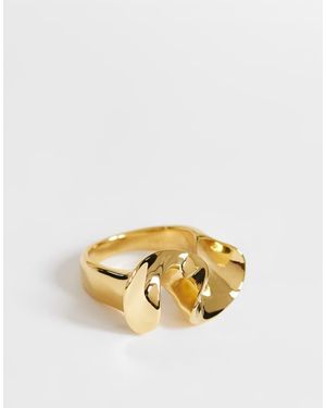 TOPSHOP Rue Waterbestendige Roestvrijstalen Ring - Metallic