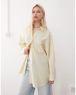 Collusion Oversized Poplin Shirt - Natural