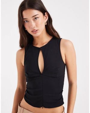 Cotton On Nico - top à fente goutte d'eau - Noir