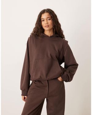 ASOS Circular Design Collection Hoodie With Seam Details - Brown