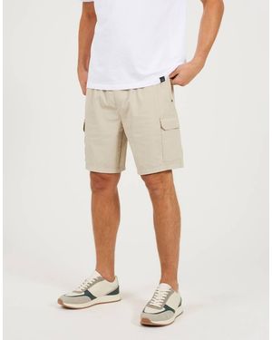 Brave Soul Woven Cargo Style Shorts - Natural