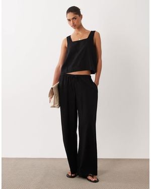 Nobody's Child Tadlow Linen Blend Pants - Black