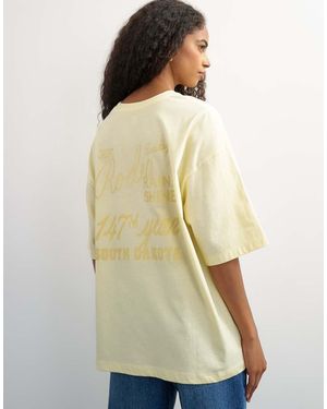 TOPSHOP Graphic 'rodeo Rain' Oversized T-shirt - Natural