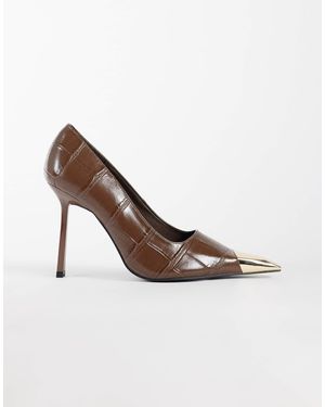 Public Desire Public desire weite passform rotate pumps mit absatz - Braun