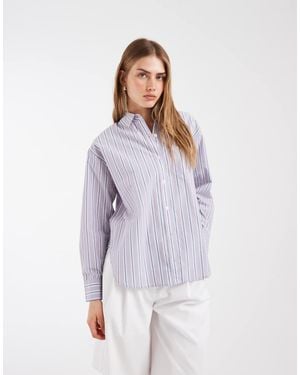 Levi's Harlie Boyfriend Striped Shirt - Purple