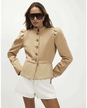 River Island Cotton Blend Drummer Boy Jacket - Natural