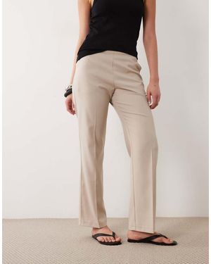 Miss Selfridge Tailored Straight Leg Trousers - Natural