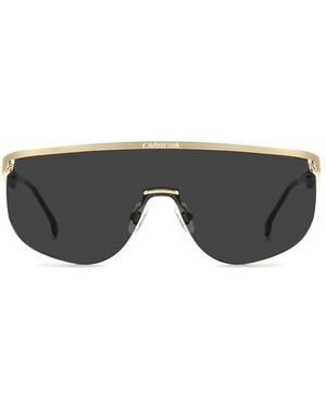 Carrera Gafas De Sol Negras Rectangulares Con Lentes Grises Flaglab De Carrera