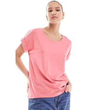 ONLY Short Sleeve Crew Neck Top - Pink
