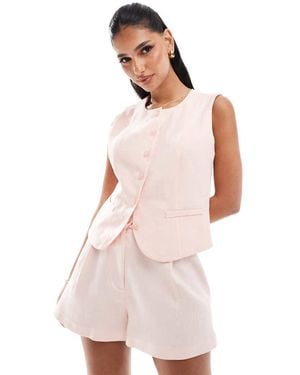 River Island High Neck Waistcoat - Pink
