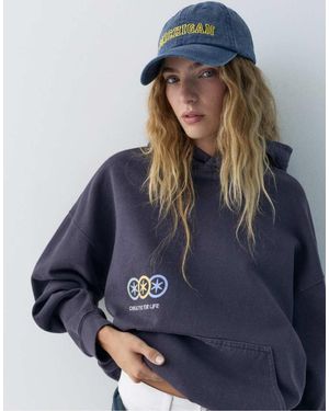 Pull&Bear Personal Stylist Hoodie - Blue