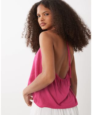 Mango – teen – neckholder-oberteil - Rot