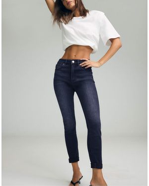 Stradivarius D07 skinny-jeans mit normaler bundhöhe - Blau