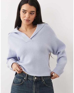 Mango Jersey Con Cuello De Pico De Punto De - Gris