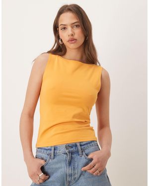 ASOS Boat Neck Tank Top - Orange