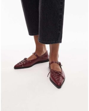 Bronx Laur-Ynn Tie Detail Ballet Flat - Black
