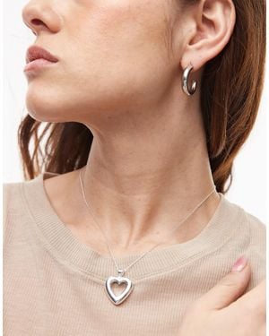 SEOL + GOLD Seol + Gold Puffed Heart Pendant Necklace - Natural
