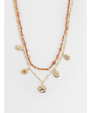 Mango Layered Necklace - Metallic