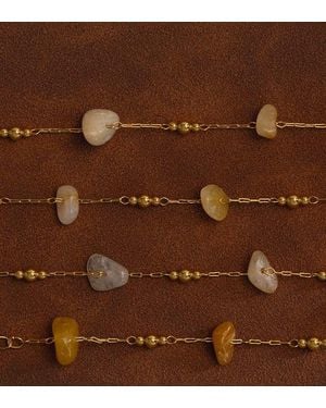 Orelia Mixed Chip And Bead Necklace - White