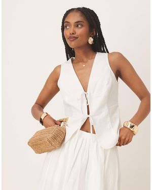 Gina Tricot Débardeur façon gilet - Neutre