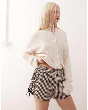 Collusion Frill Side Shorts - Natural