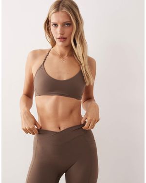 BO+TEE Bo+tee Racer Back Bra - Brown