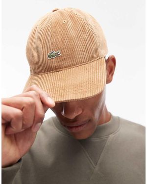 Lacoste Logo Cord Cap - Brown