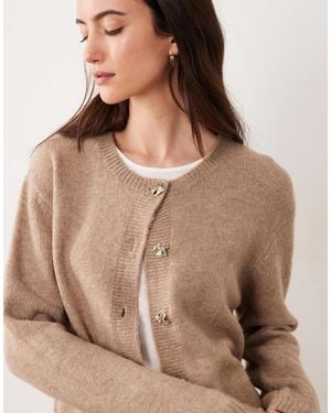 Brave Soul Fisherman Knit Cardigan - Brown