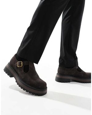 ASOS Scarpe Mary Jane Marroni Con Fibbia - Nero