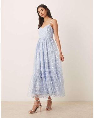 Maya Cami Midaxi Dress - Blue
